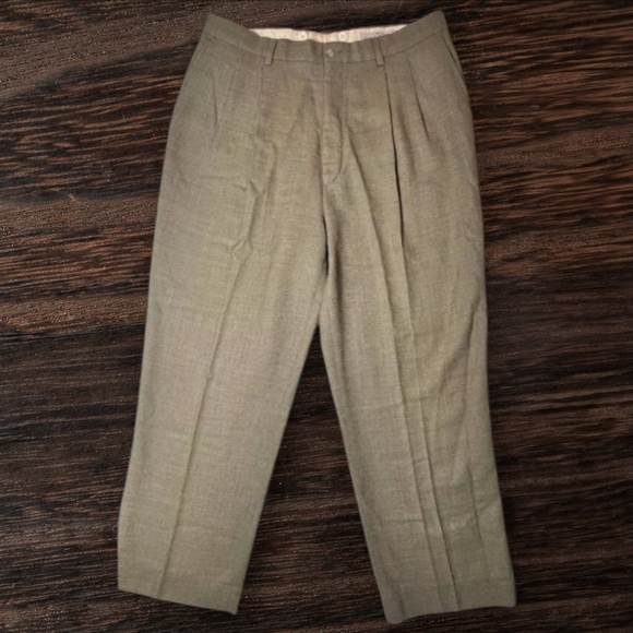 Eddie Bauer Mens Pants Dress Tall Brown AKA 100% Wool/Line Lining Size 36x32 - Picture 2 of 14